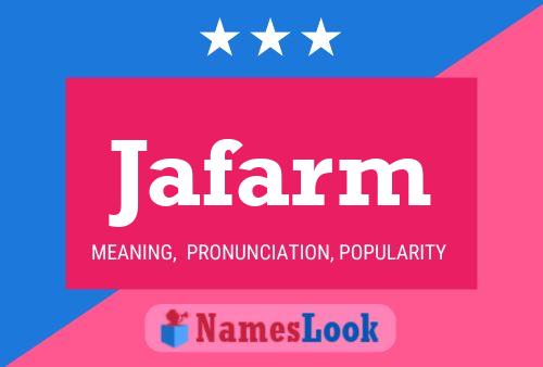 Jafarm Name Poster