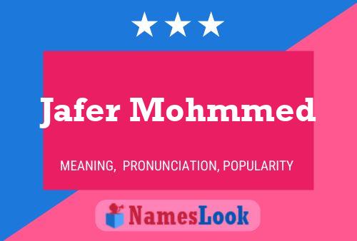 Jafer Mohmmed Name Poster