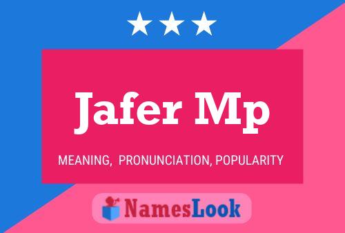 Jafer Mp Name Poster