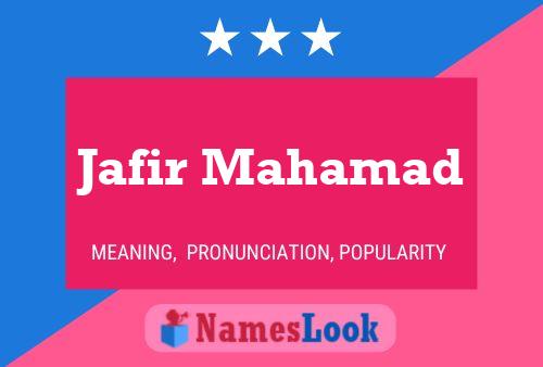 Jafir Mahamad Name Poster