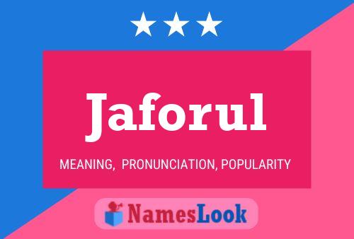 Jaforul Name Poster