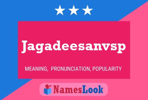 Jagadeesanvsp Name Poster