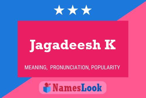 Jagadeesh K Name Poster