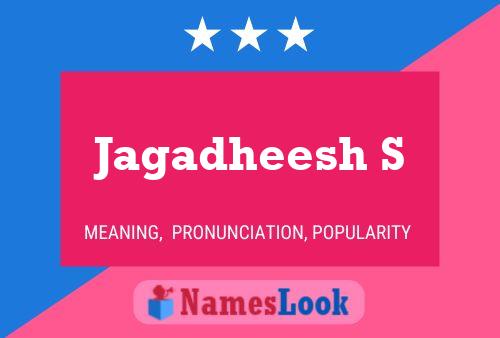 Jagadheesh S Name Poster