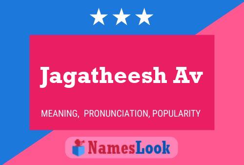 Jagatheesh Av Name Poster