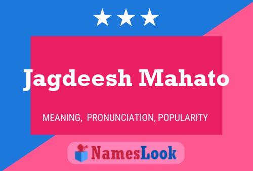 Jagdeesh Mahato Name Poster