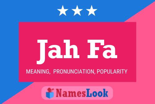 Jah Fa Name Poster