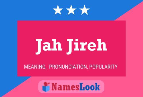 Jah Jireh Name Poster