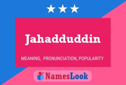 Jahadduddin Name Poster