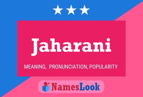 Jaharani Name Poster