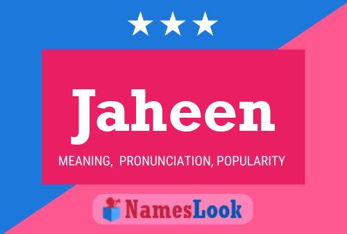 Jaheen Name Poster