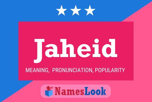 Jaheid Name Poster