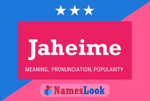 Jaheime Name Poster