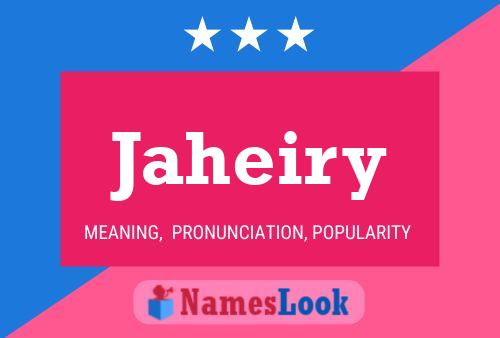 Jaheiry Name Poster