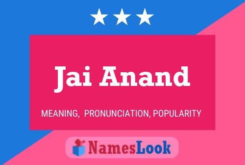 Jai-anand Name Poster