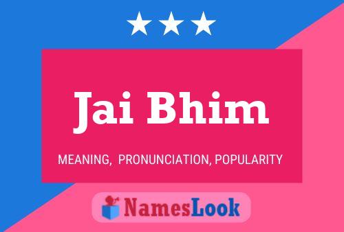 Jai Bhim Name Poster