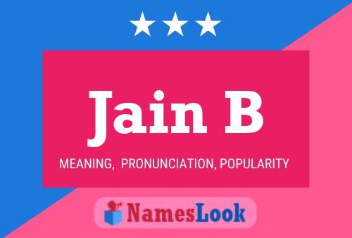 Jain B Name Poster