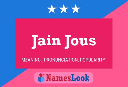 Jain Jous Name Poster