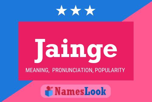 Jainge Name Poster