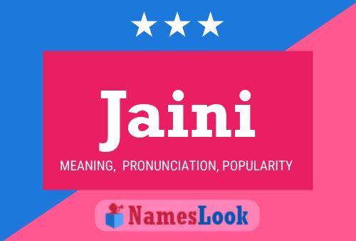 Jaini Name Poster