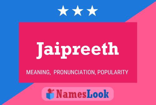 Jaipreeth Name Poster