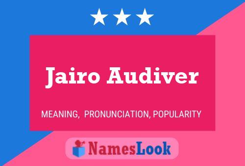 Jairo Audiver Name Poster