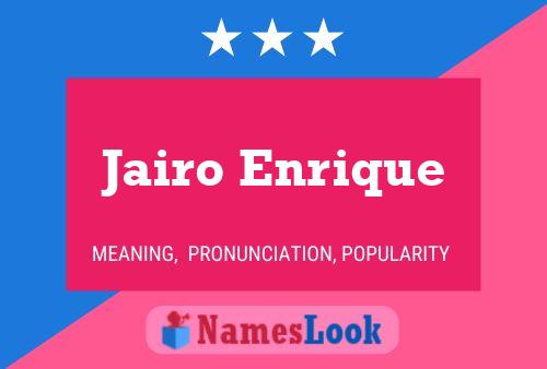 Jairo Enrique Name Poster