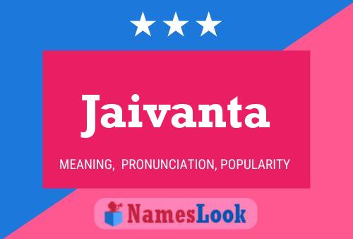 Jaivanta Name Poster