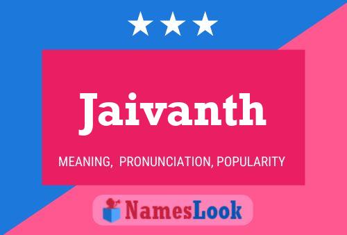 Jaivanth Name Poster