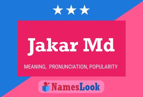 Jakar Md Name Poster