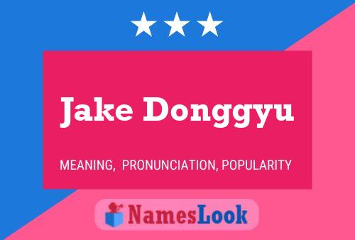 Jake Donggyu Name Poster