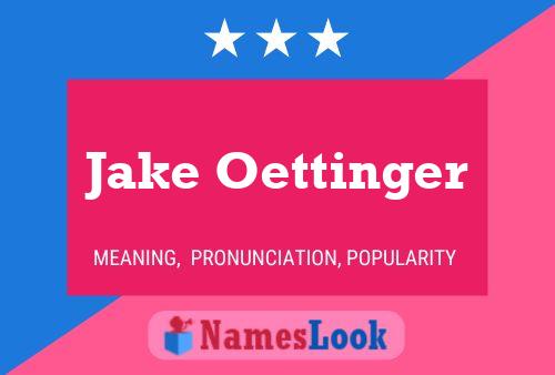 Jake Oettinger Name Poster