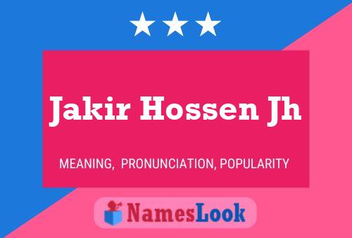 Jakir Hossen Jh Name Poster