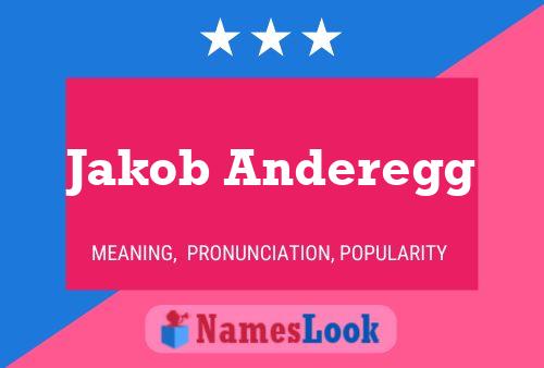 Jakob Anderegg Name Poster