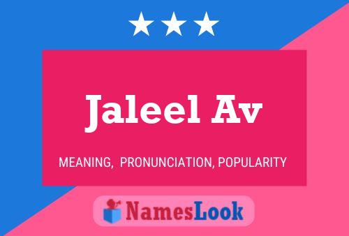 Jaleel Av Name Poster