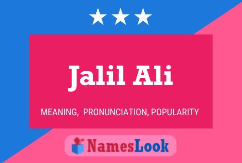 Jalil Ali Name Poster