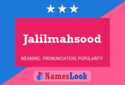 Jalilmahsood Name Poster