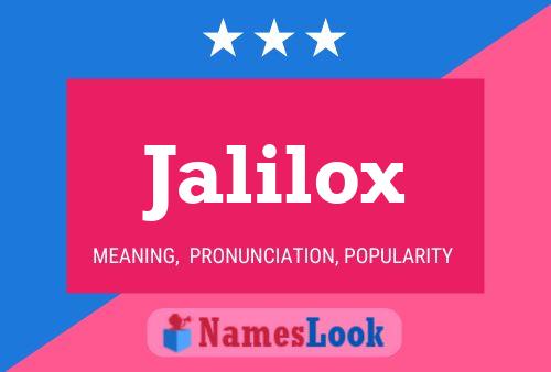 Jalilox Name Poster