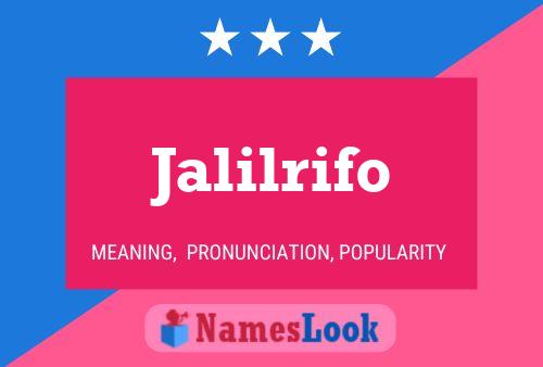 Jalilrifo Name Poster