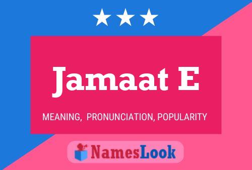 Jamaat E Name Poster