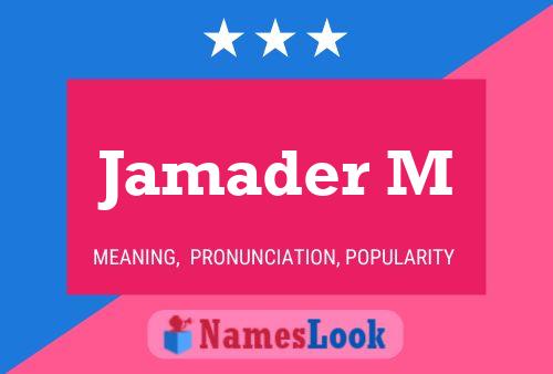 Jamader M Name Poster