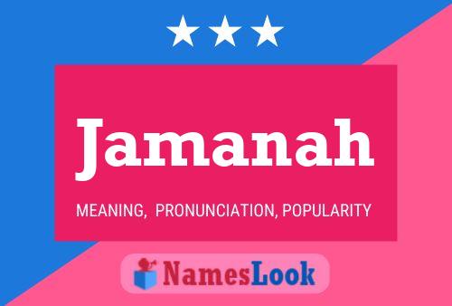 Jamanah Name Poster