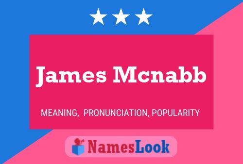 James Mcnabb Name Poster