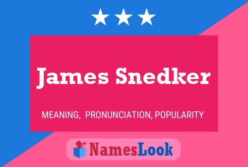 James Snedker Name Poster