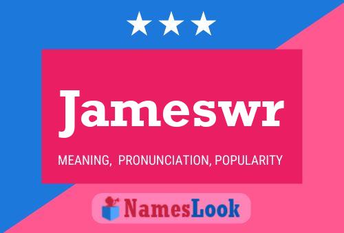 Jameswr Name Poster