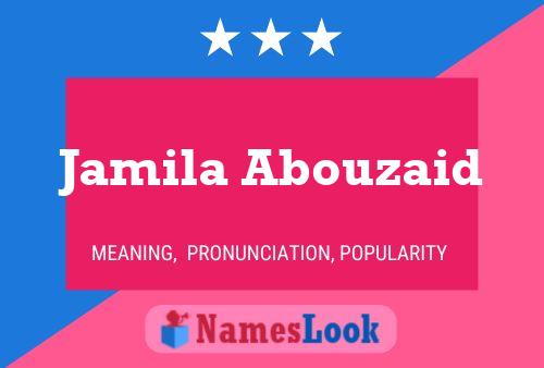 Jamila Abouzaid Name Poster