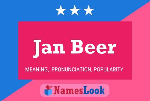 Jan Beer Name Poster