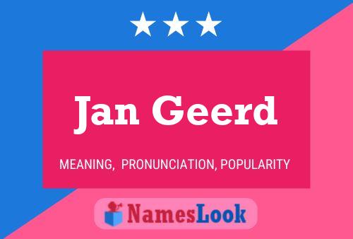 Jan Geerd Name Poster