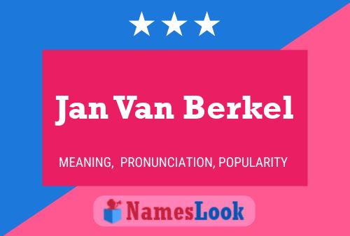 Jan Van Berkel Name Poster