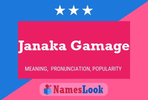 Janaka Gamage Name Poster